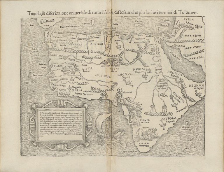 Una tierra en rojo y negro